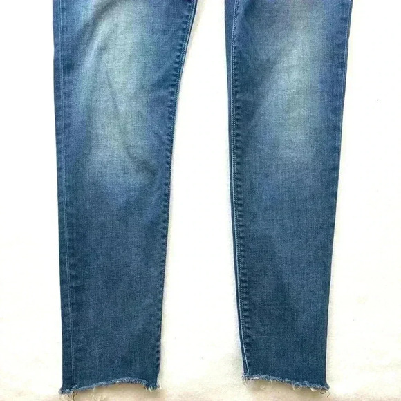 Hudson Barbara Med Wash Highrise Super Skinny Raw Hem Stretch Ankle Jean Size 30 - Picture 11 of 16